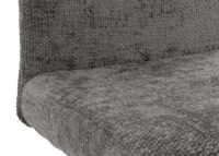 2er-Set Esszimmerstühle Edelstahl Chenille-Stoff Öko-Tex dunkelgrau