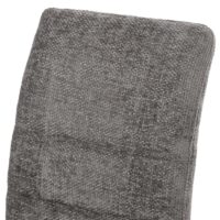 2er-Set Esszimmerstühle Edelstahl Chenille-Stoff Öko-Tex dunkelgrau