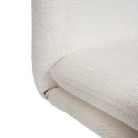 2er-Set Esszimmerstuhl Freischwinger Stoff Edelstahl creme-beige