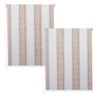 2er-Set Fensterrollo Seitenzug blickdicht 120x230cm grau/braun/orange