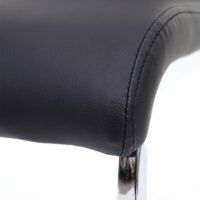 2er-Set Freischwinger Esszimmerstuhl Kunstleder schwarz