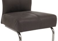 2er-Set Freischwinger Esszimmerstühle Textil Wildlederoptik grau