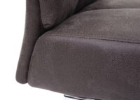 2er-Set Freischwinger Esszimmerstühle Textil Wildlederoptik grau