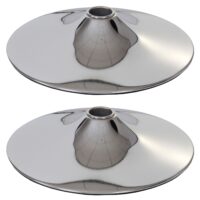 2er-Set Fussteller chrom Ø41cm für Barhocker und Stühle