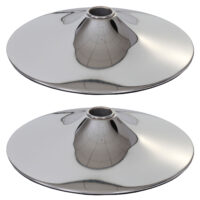 2er-Set Fussteller chrom Ø45cm für Barhocker & Esszimmerstuhl