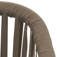 2er-Set Gartenstühle wetterfest Aluminium Seilgeflecht Kissen grau