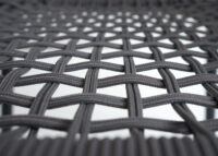 2er-Set Gartenstühle Aluminium Seilgeflecht Polster anthrazit