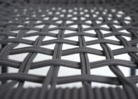 2er-Set Gartenstühle Outdoor Aluminium Seilgeflecht anthrazit grau