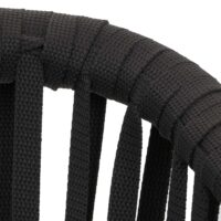 2er-Set Gartenstuhl wetterfest Aluminium Seilgeflecht anthrazit