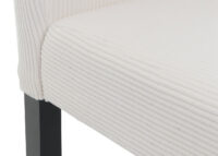 2er-Set Esszimmerstühle Hochlehner Cord dunkle Beine creme