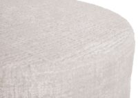2er-Set Hocker höhenverstellbar drehbar Chenille Ø37cm creme-weiss