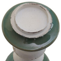 2er-Set Kerzenständer Shabby-Look Vintage Metall Keramik 25cm