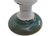 2er-Set Kerzenständer Shabby-Look Vintage Metall Keramik 25cm