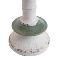 2er-Set Kerzenständer Shabby-Look Vintage Metall Keramik 36cm