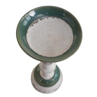 2er-Set Kerzenständer Shabby-Look Vintage Metall Keramik 36cm