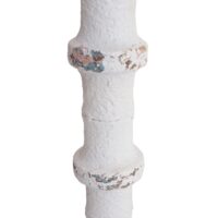 2er-Set Kerzenständer Shabby-Look Vintage Metall Keramik 36cm