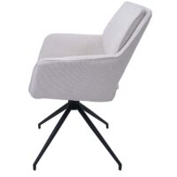 2er-Set Esszimmerstuhl Küchenstuhl drehbar Bouclé Öko-Tex creme