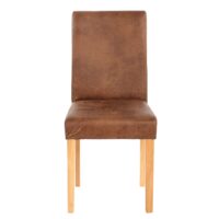 2er-Set Esszimmerstuhl Küchenstuhl Wildlederimitat helle Beine