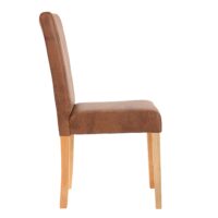 2er-Set Esszimmerstuhl Küchenstuhl Wildlederimitat helle Beine