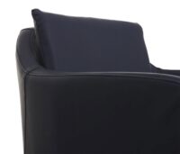 2er-Set Esszimmerstühle Kunstleder mit Lehne schwarz