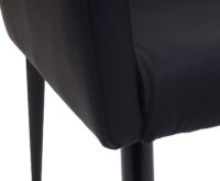 2er-Set Esszimmerstühle Kunstleder mit Lehne schwarz
