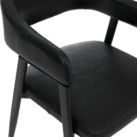 2er-Set Esszimmerstühle Kunstleder Industrial Vintage schwarz