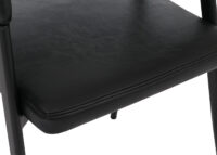 2er-Set Esszimmerstühle Kunstleder Industrial Vintage schwarz