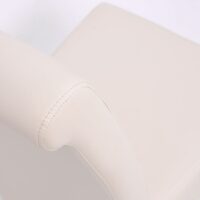 2er-Set Esszimmerstühle Kunstleder matt mit hellen Füssen creme