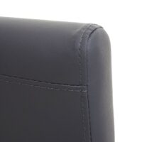 2er-Set Esszimmerstühle Kunstleder matt mit dunklen Beinen grau