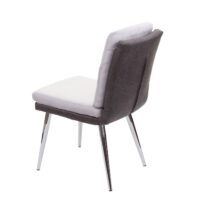 2er-Set Esszimmerstühle Kunstleder Samt MVG-zertifiziert grau