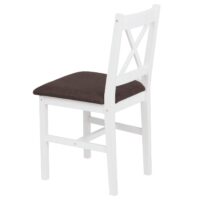 2er-Set Esszimmerstühle Landhaus Massivholz gepolstert weiss schwarz