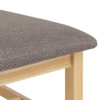 2er-Set Esszimmerstühle Massivholz Landhaus Polster natur grau