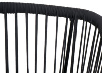 2er-Set Outdoor Barhocker Seilgeflecht Metall Holzoptik anthrazit