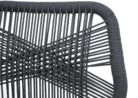 2er-Set Outdoor Barhocker Rope Seilgeflecht mit Kissen anthrazit