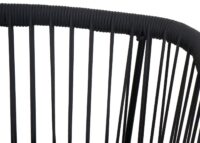 2er-Set Outdoor Barhocker Seilgeflecht Metall Kissen anthrazit taupe