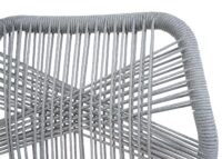 2er-Set Outdoor Barhocker Seilgeflecht Metall Kissen hellgrau dunkelgrau