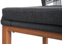 2er-Set Outdoor Barhocker Seilgeflecht Holzoptik anthrazit