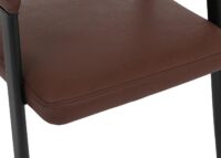 2er-Set Esszimmerstuhl Polsterstuhl Kunstleder Industrial Retro rostrot