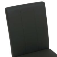 2er-Set Esszimmerstühle Polsterstuhl Kunstleder dunkelgrau