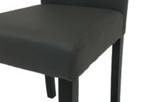 2er-Set Esszimmerstühle Polsterstuhl Kunstleder dunkelgrau