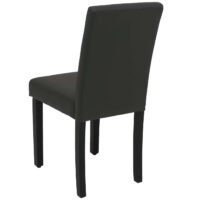 2er-Set Esszimmerstühle Polsterstuhl Kunstleder dunkelgrau