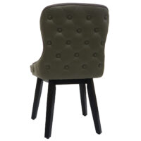 2er-Set Esszimmerstuhl Polsterstuhl Stoff Massivholz dunkelgrün-grau