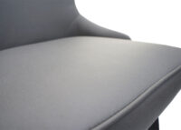 2er-Set Esszimmerstühle Polster Massivholz Stoff grau