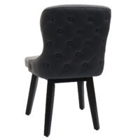 2er-Set Esszimmerstühle Polster Massivholz Stoff grau