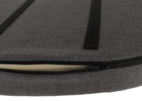 2er-Set Esszimmerstühle Polster Stoff Metallgestell dunkelgrau