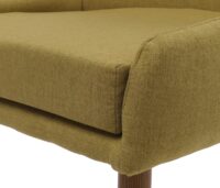 2er-Set Esszimmerstühle Polster Metall Stoff grün