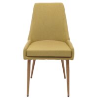 2er-Set Esszimmerstühle Polster Metall Stoff grün