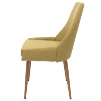 2er-Set Esszimmerstühle Polster Metall Stoff grün