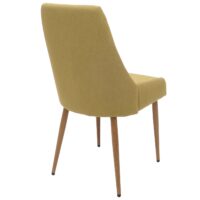 2er-Set Esszimmerstühle Polster Metall Stoff grün