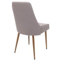 2er-Set Esszimmerstühle Polsterstuhl Stoff Metall hellgrau